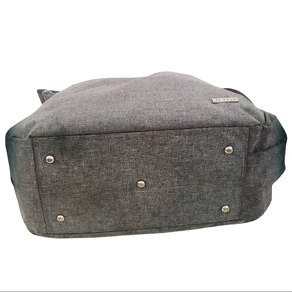 JJ Cole Gray Diaper Bag & Changing Pad